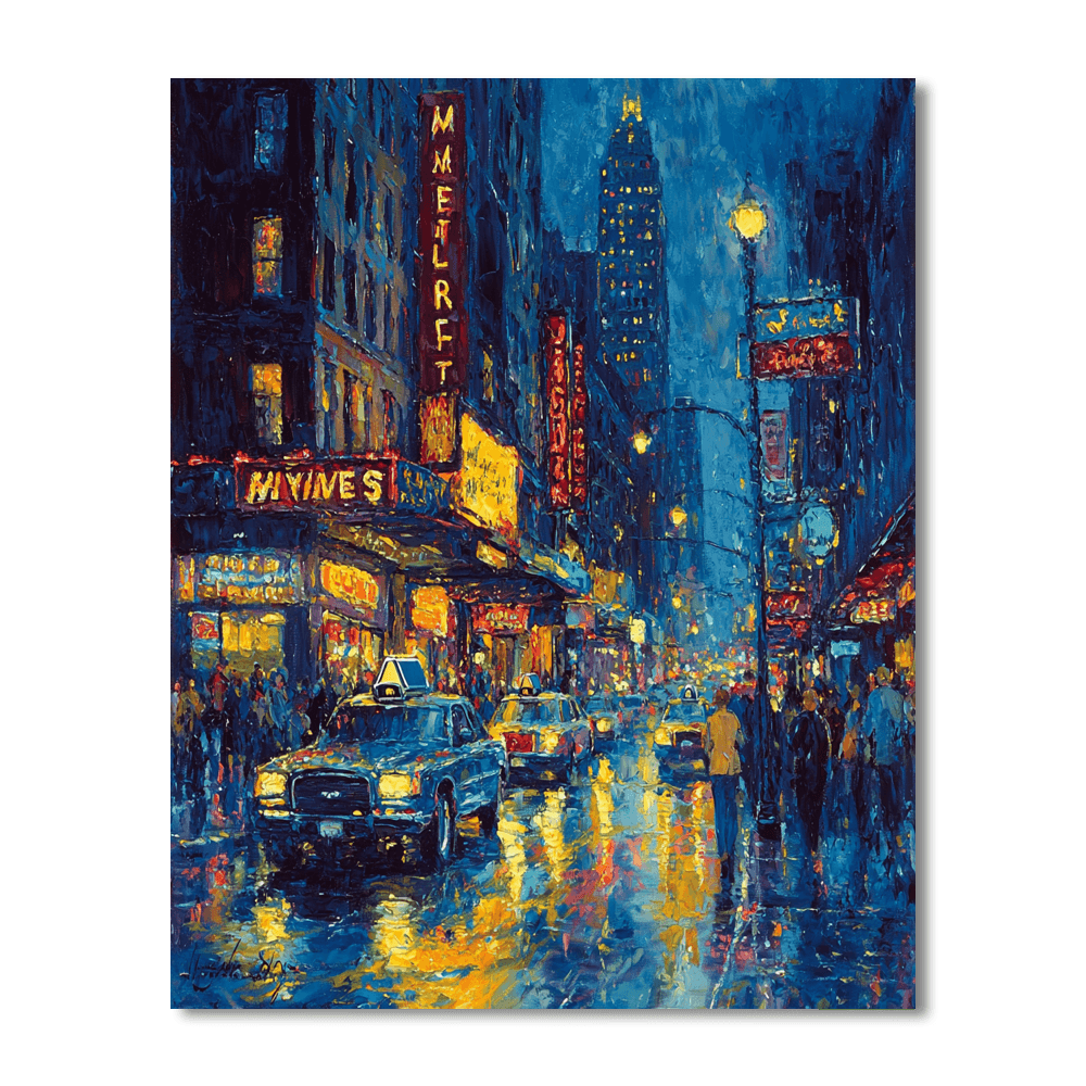 Edward Hopper Inspired City Of Lights  Painting By Numbers Kit