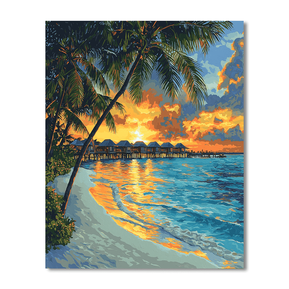 The Maldives DIY Paint By Numbers