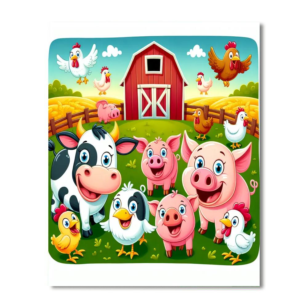 Creative Farmyard Fun DIY Paint By Numbers