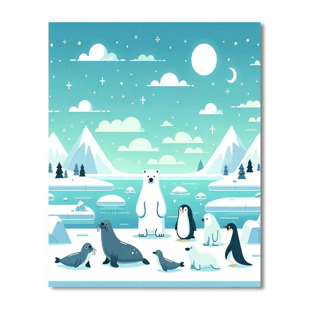 Chill On The Icy Plains Painting Number Kit