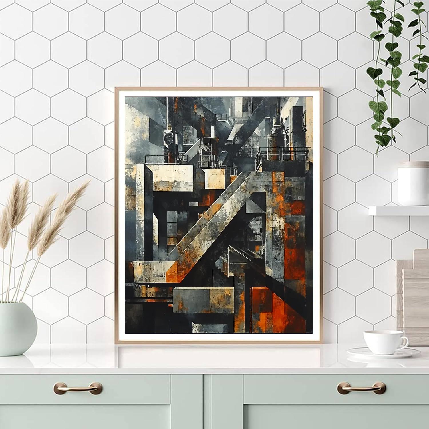 Umberto Boccioni Inspired Dynamic Industrial Revolution  Paint By Numbers