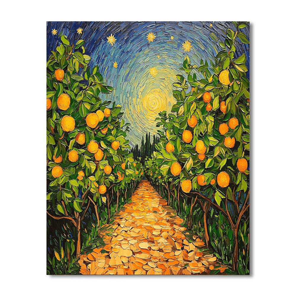 Vincent Van Gogh Inspired Orchard Symphony  DIY Paint By Numbers