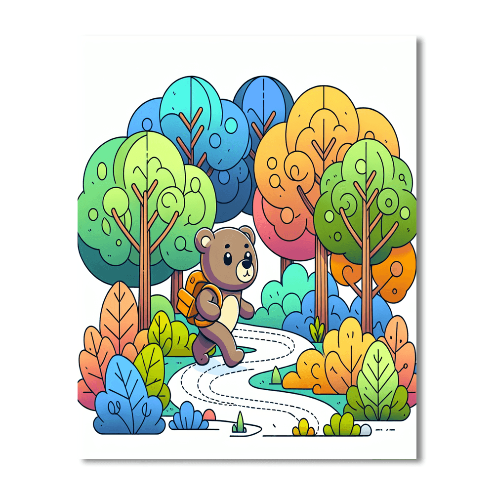 Explorer Bear Expedition Paint By Color