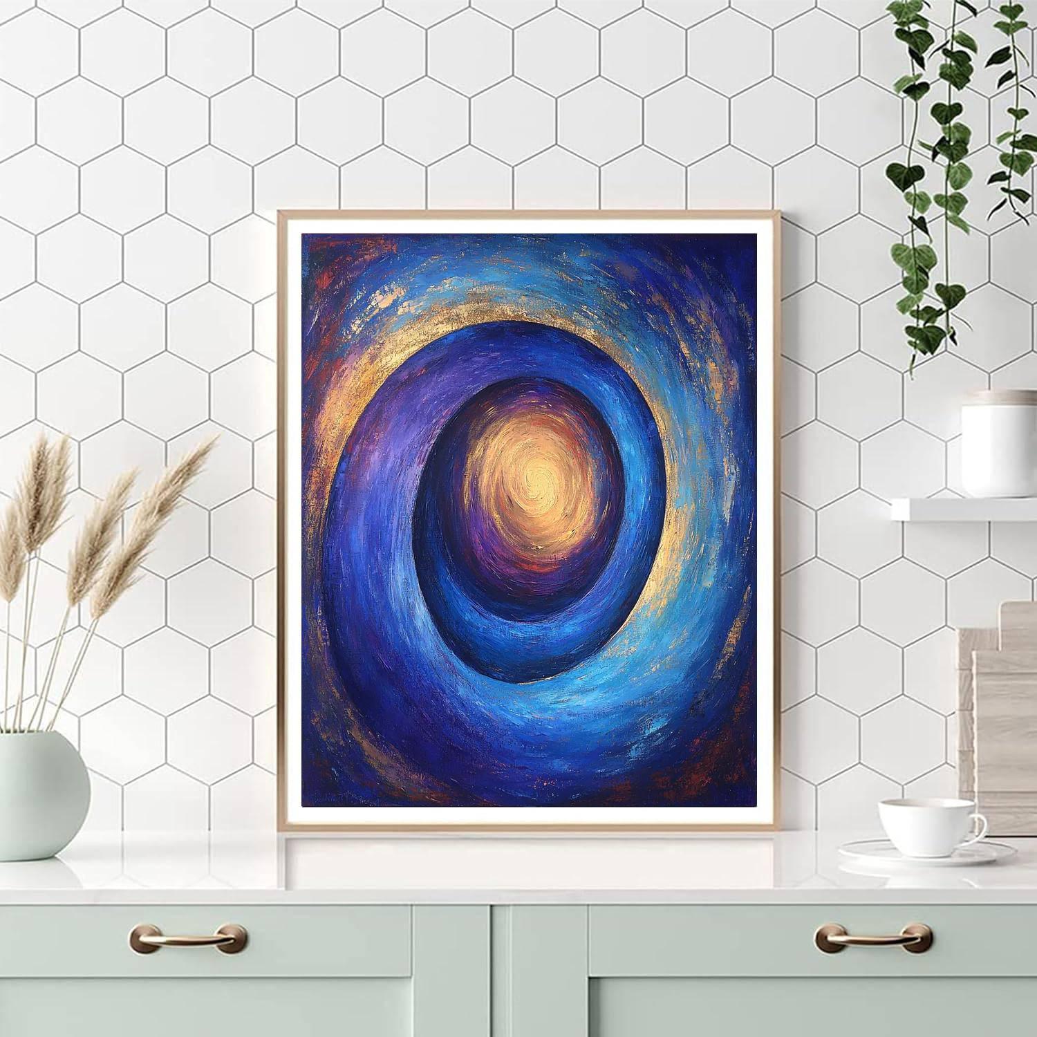 Mark Rothko Inspired Abstract Galaxy  Number Painting