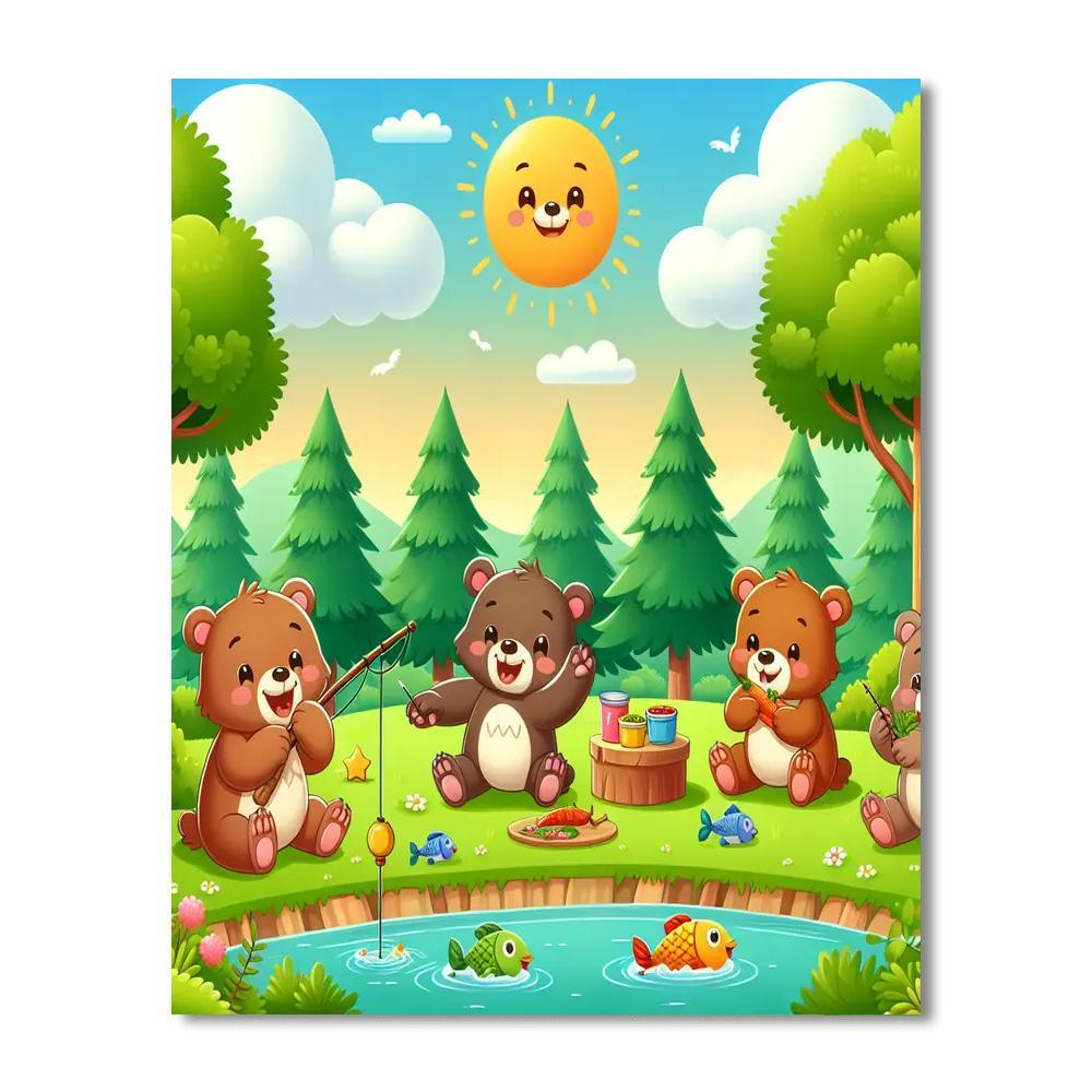 Cuddly Bear Adventures Paint By Numbers
