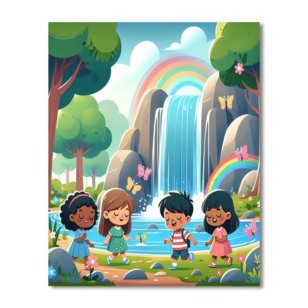 Wondrous Waterfall Whimsy Numbered Painting Kits