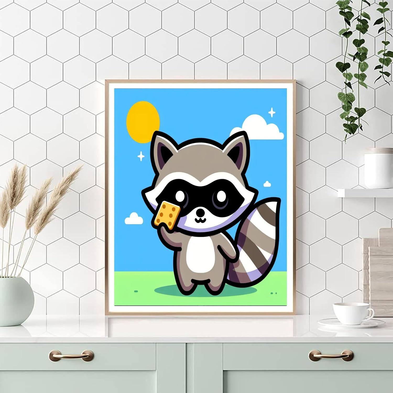 Rascal Raccoon Painting By Numbers Kit