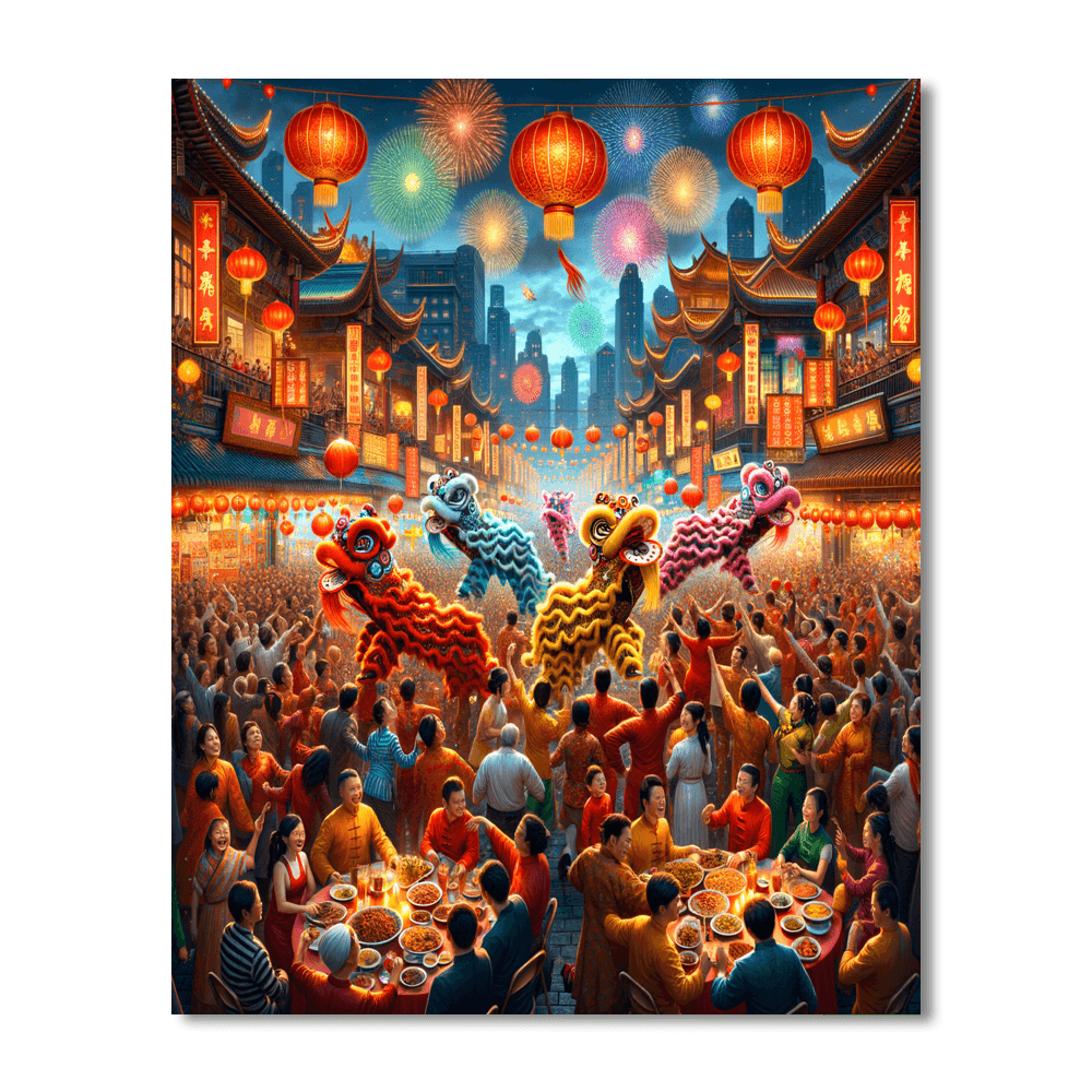 Chinese New Year Festival - China Paint By Color