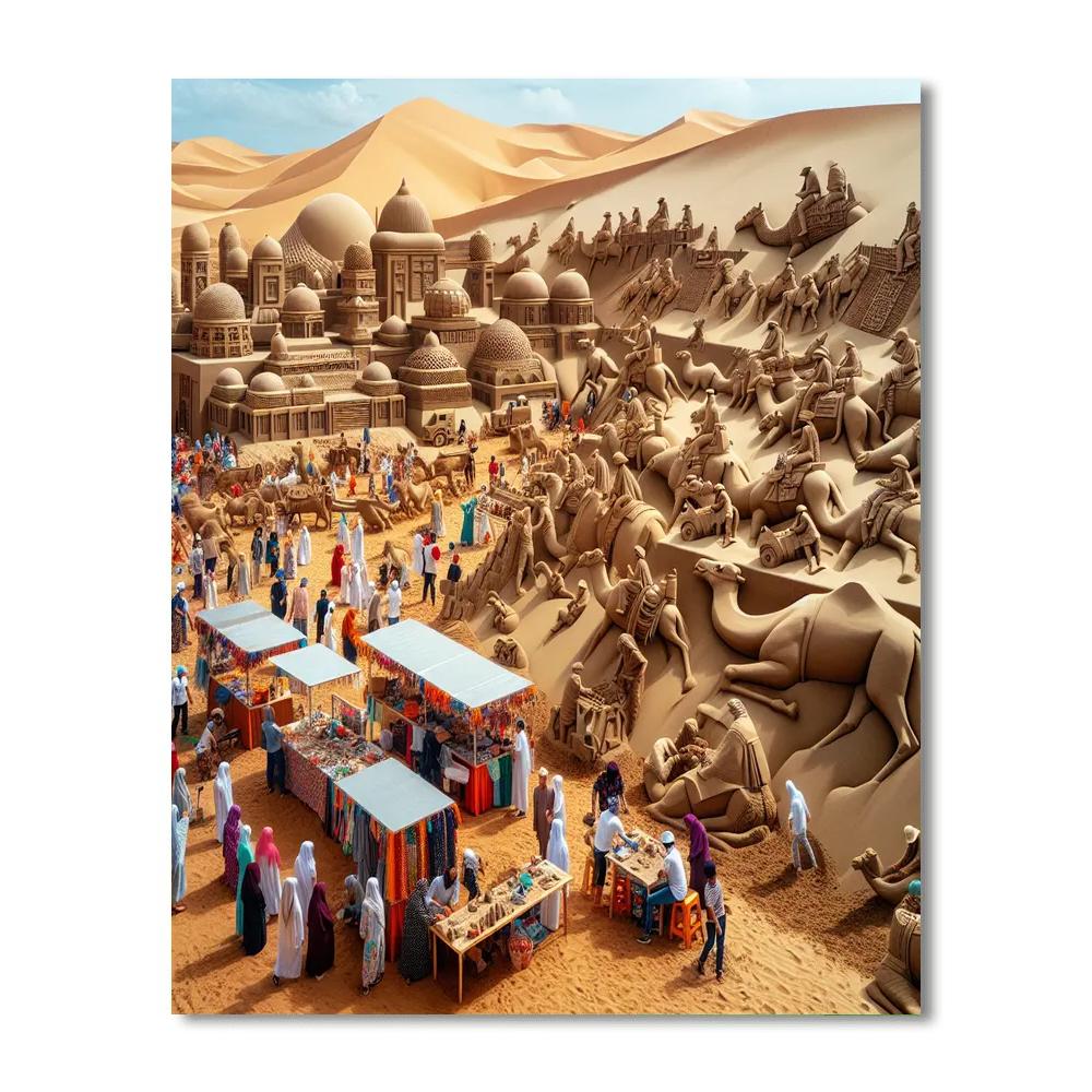 Tottori Sand Dunes Conan Festival Paint By Color