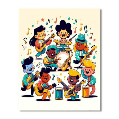 Fantastic Music Jam Numbered Painting Kits