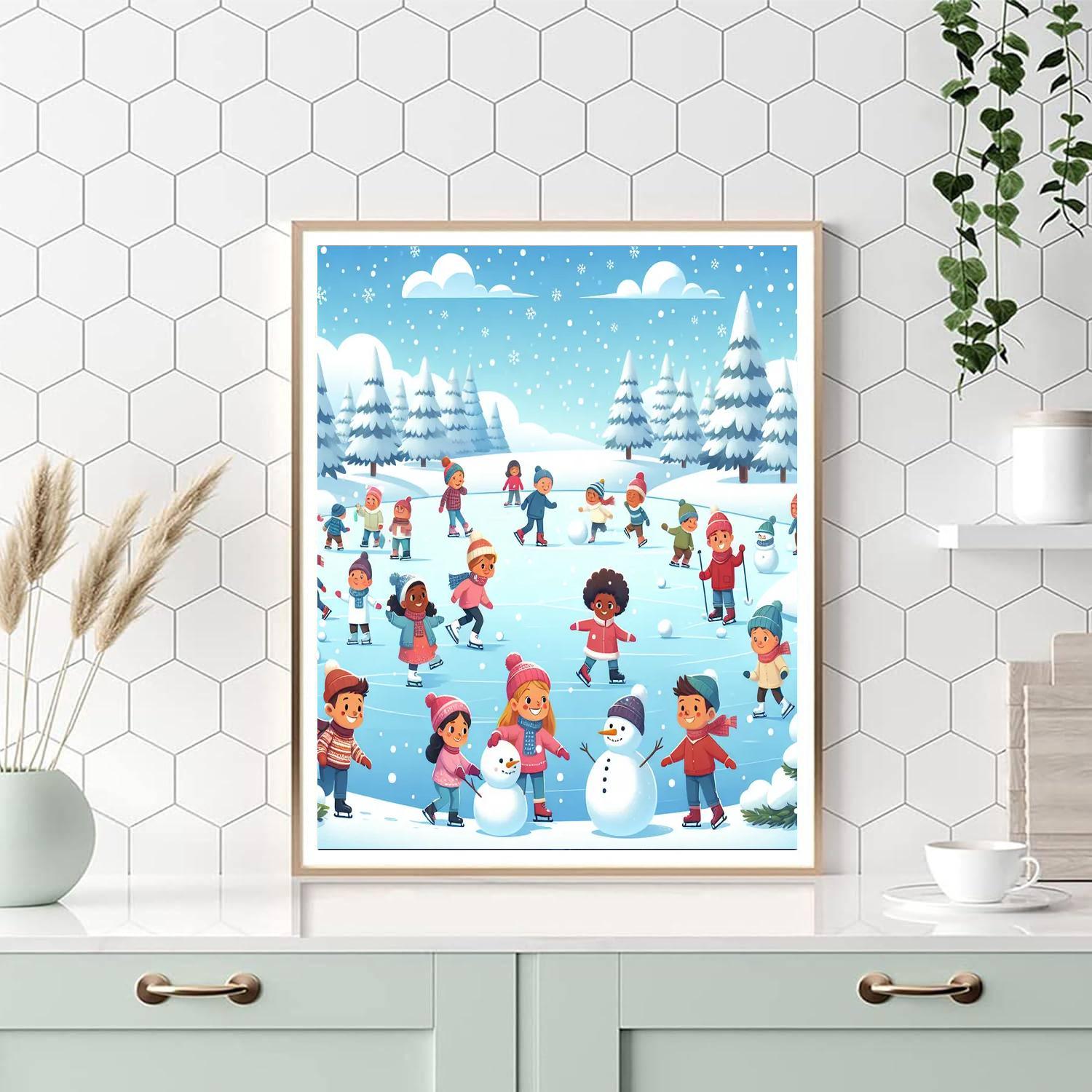 Wondrous Winter Adventure Paint By Numbers Art