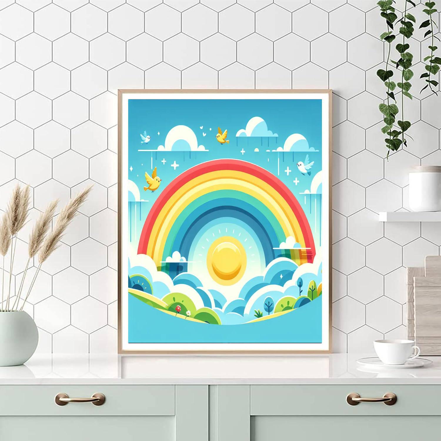 Bright Rainbow Skies Painting By Numbers Kit