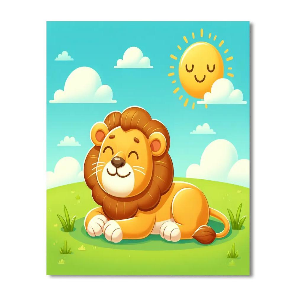 Sunny Day Lion Paint By Numbers Kits