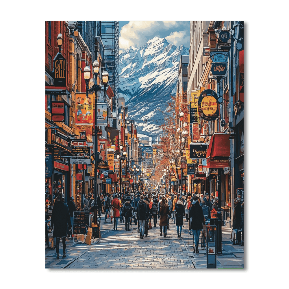 Robson Street - Vancouver Numbered Painting Kits