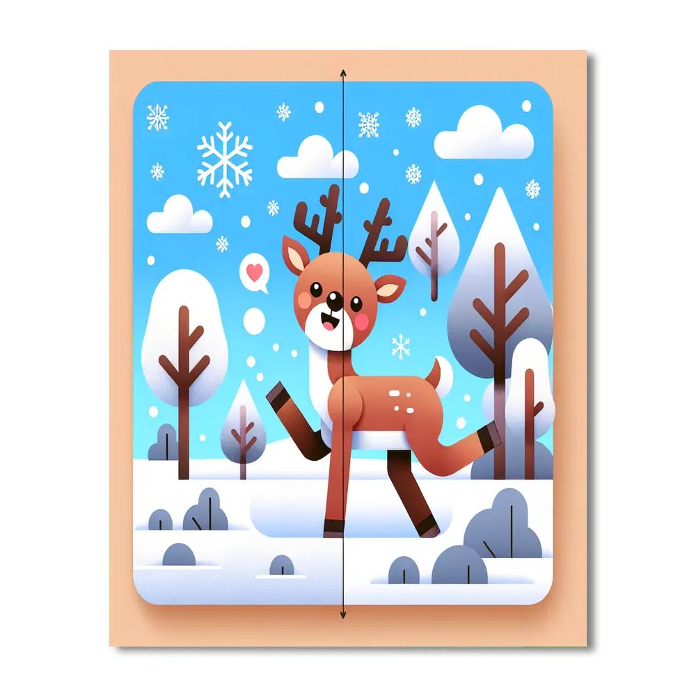 Festive Reindeer Celebration Paint By Numbers Art