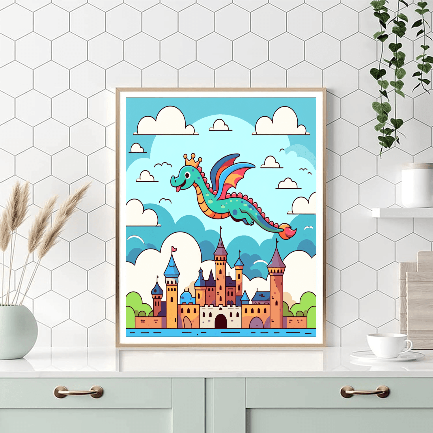 Fantasy Kingdom Of Dragons Paint By Color