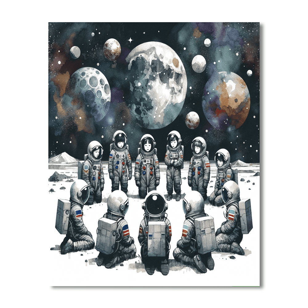 Astronauts' Space Camp Painting Number Kit