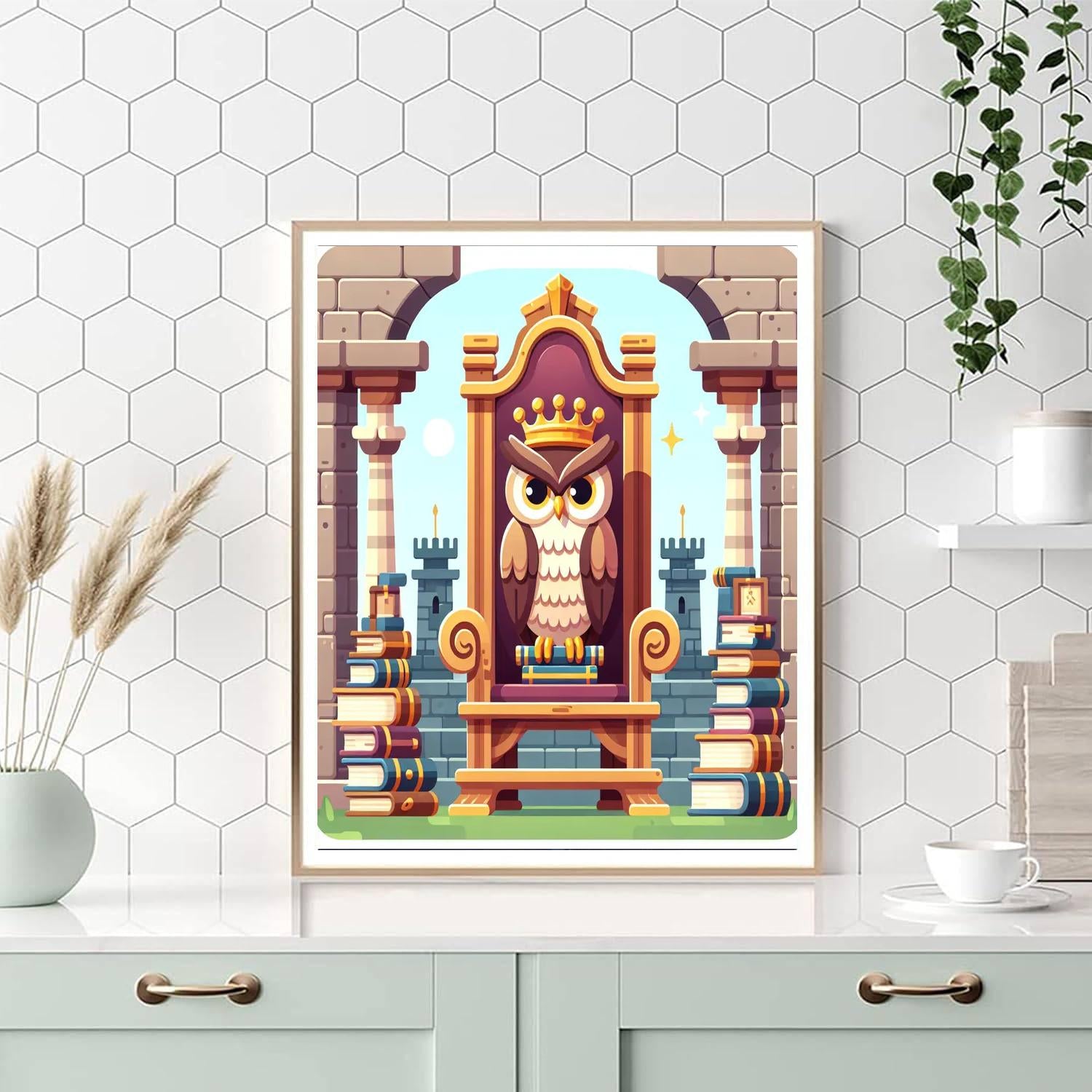 Storybook Queen Owl Number Painting