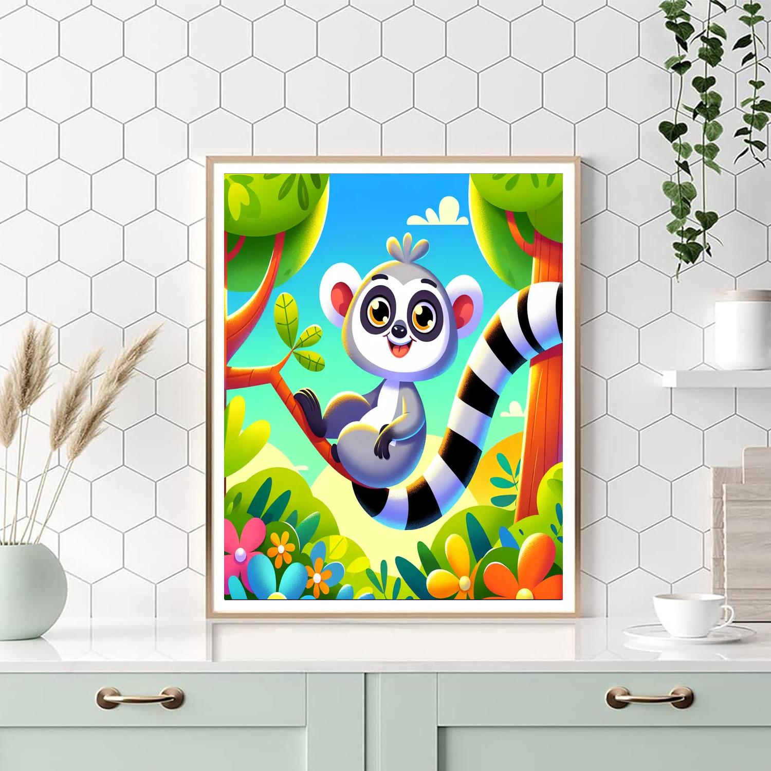 Lovely Lemur Numbered Painting Kits