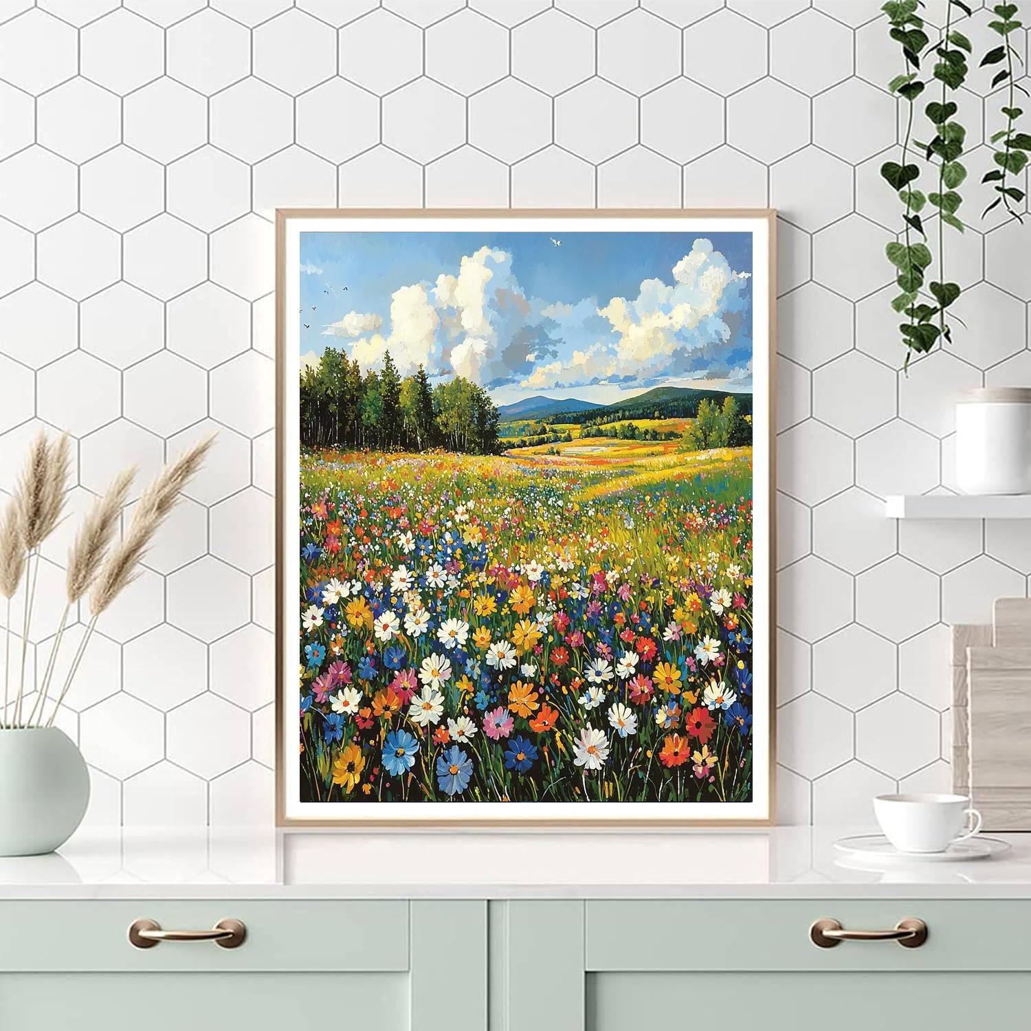 Georges Seurat Inspired Swaying Meadow  Paint By Numbers Art