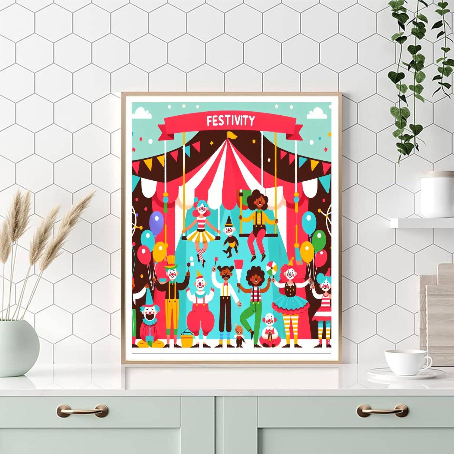 Circus Performers Extravaganza Numbered Painting Kits