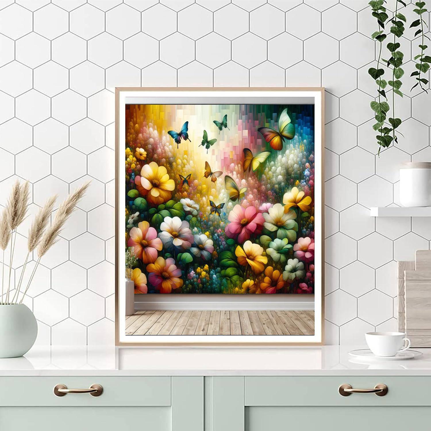 Bubbling Garden Spring Paint By Numbers Art