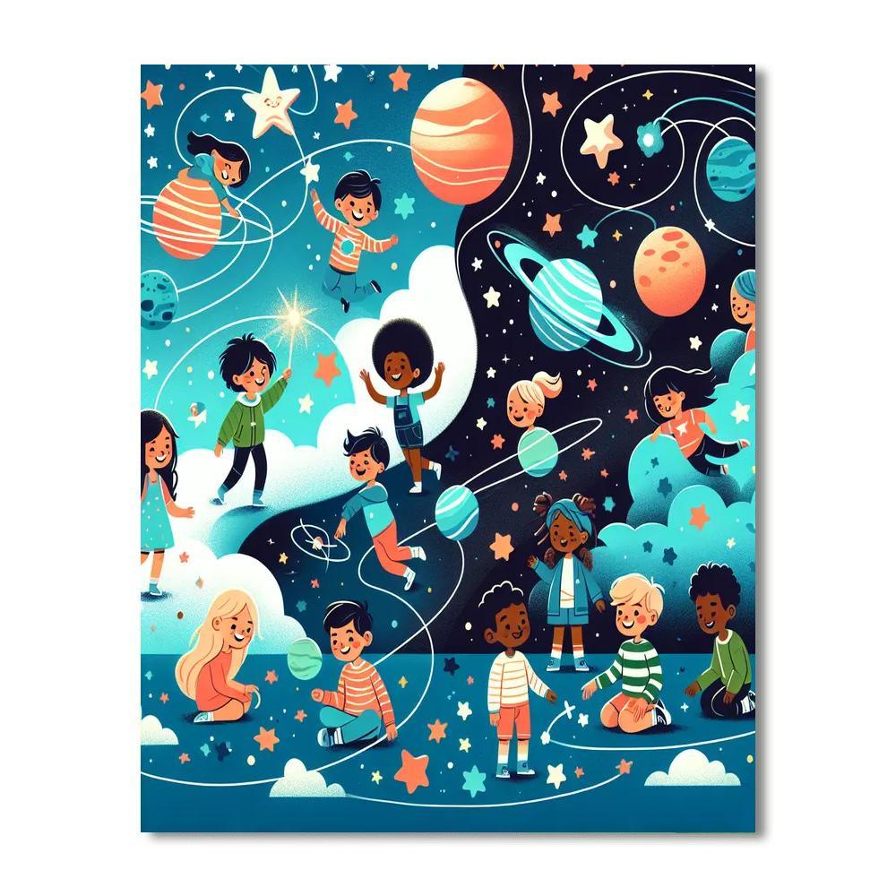 Celestial Playground Painting By Numbers Kit