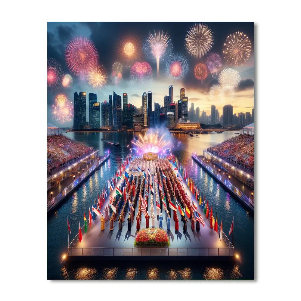 Singapore National Day Parade - Singapore Paint By Numbers