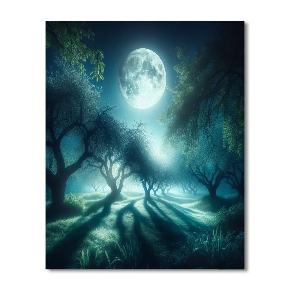 Enchanted Moonlit Orchard Numbered Painting Kits