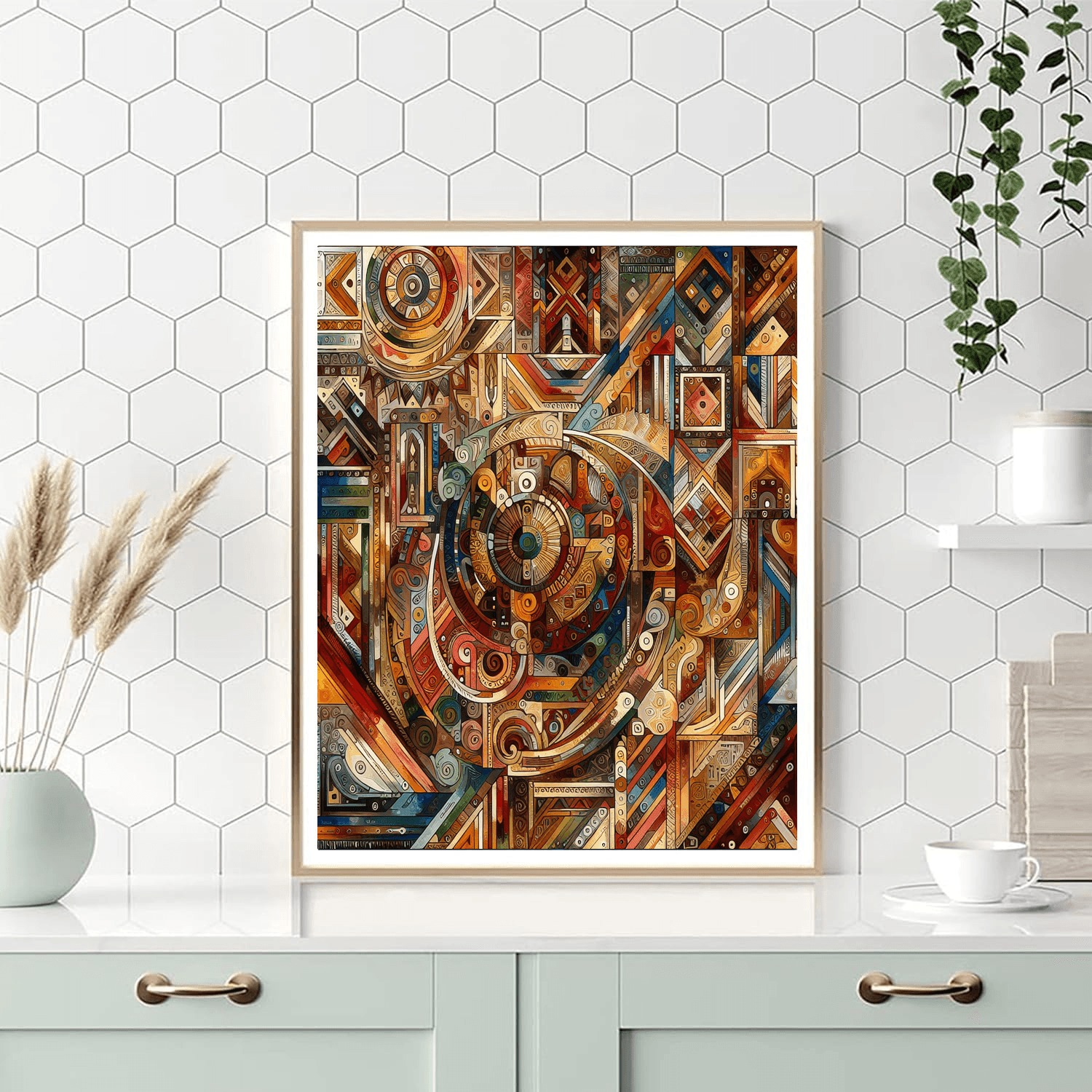 Bohemian Tribal Patterns Painting Number Kit