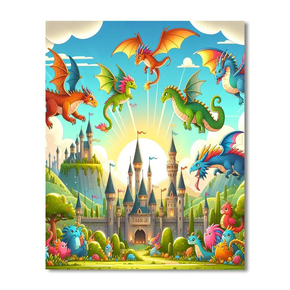 Fantasy Dragon Adventures Painting By Numbers Kit