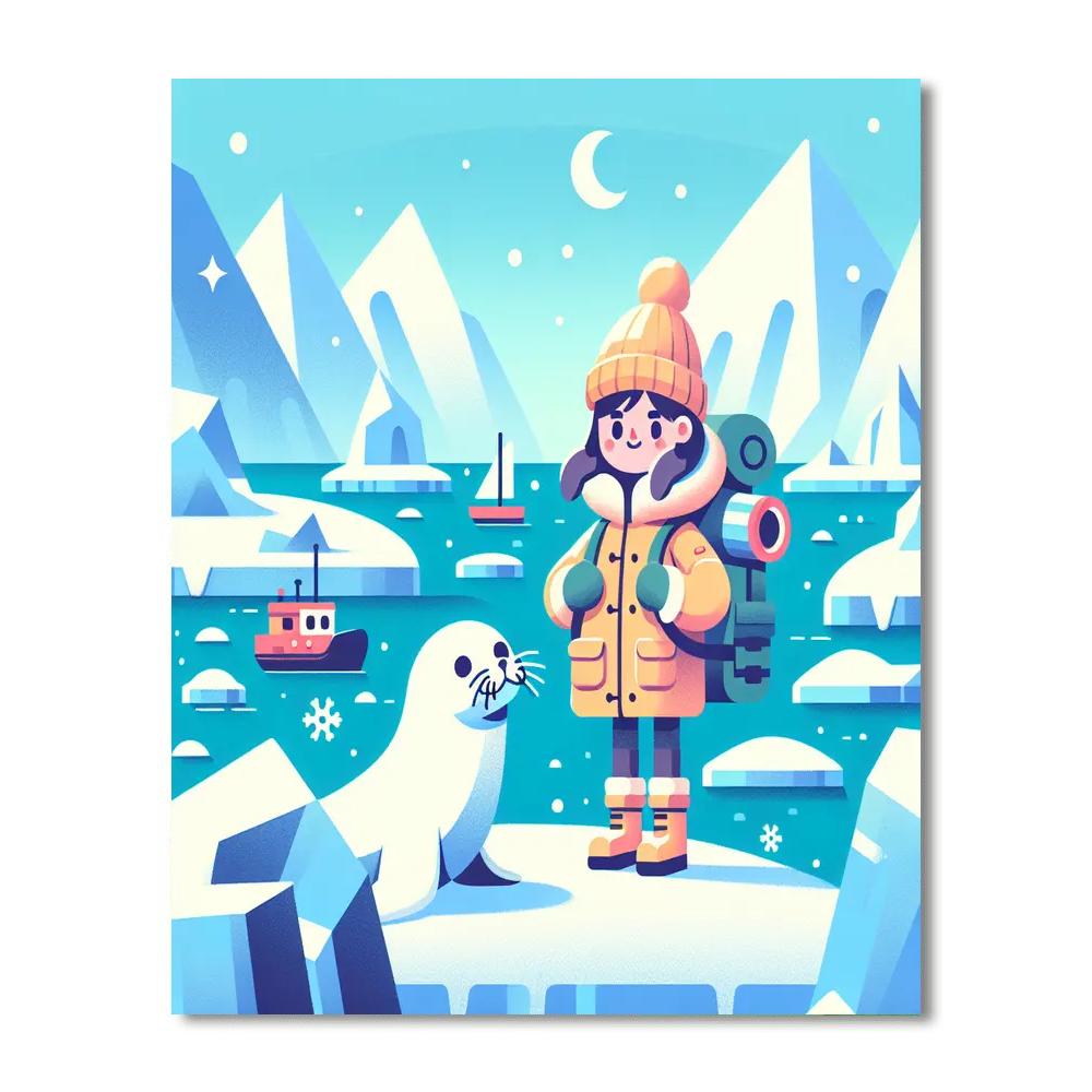 Polar Ice Cap Adventure DIY Paint By Numbers