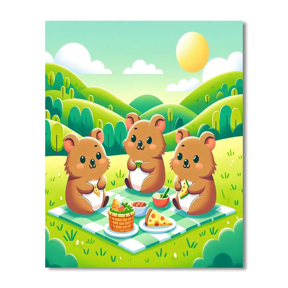 Quaint Quokka Picnic Paint By Number