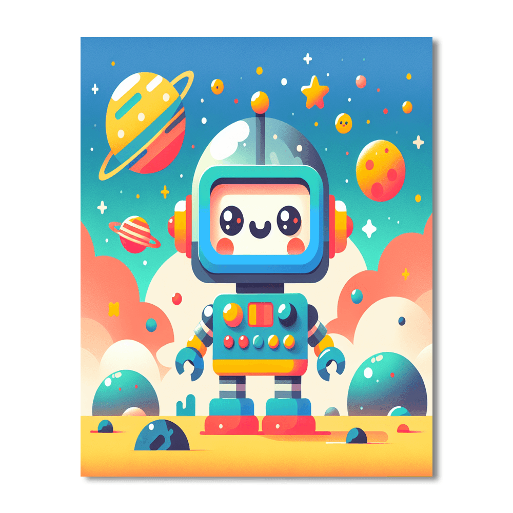 Adventurous Robot Painting Number Kit