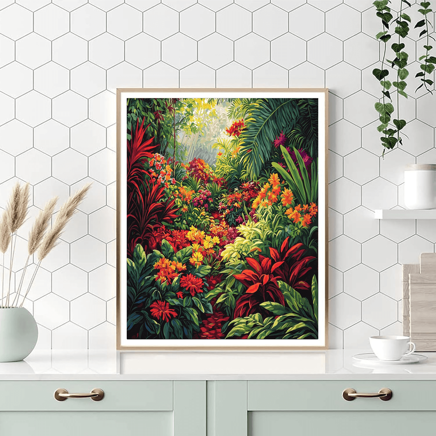 Frida Kahlo Inspired Vivid Gardens  Paint By Numbers Art