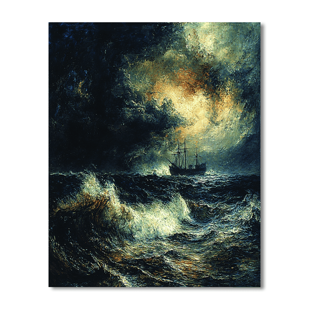J.M.W. Turner Inspired Turner's Stormy Sea  Painting By Numbers Kit