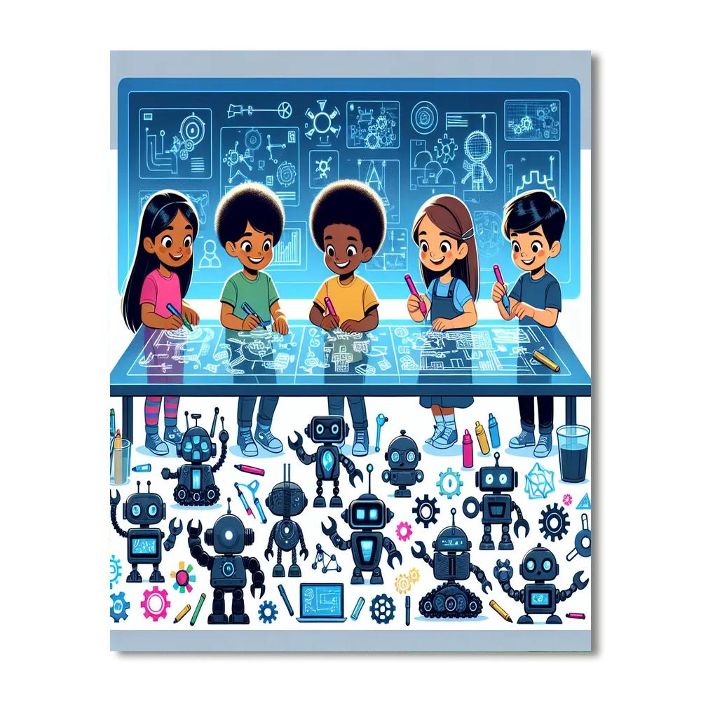 Robot Inventor's Challenge Number Painting