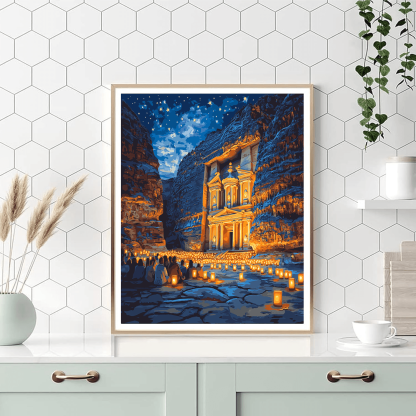 Petra By Night - Petra Paint By Numbers Kits