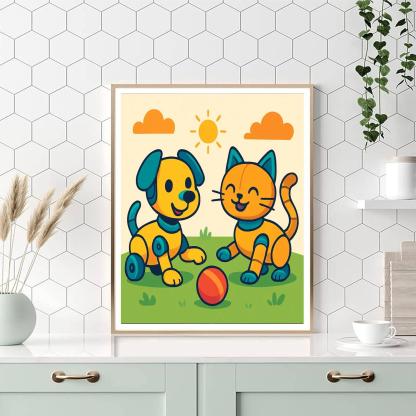 Creative Robot Pets Paint By Color