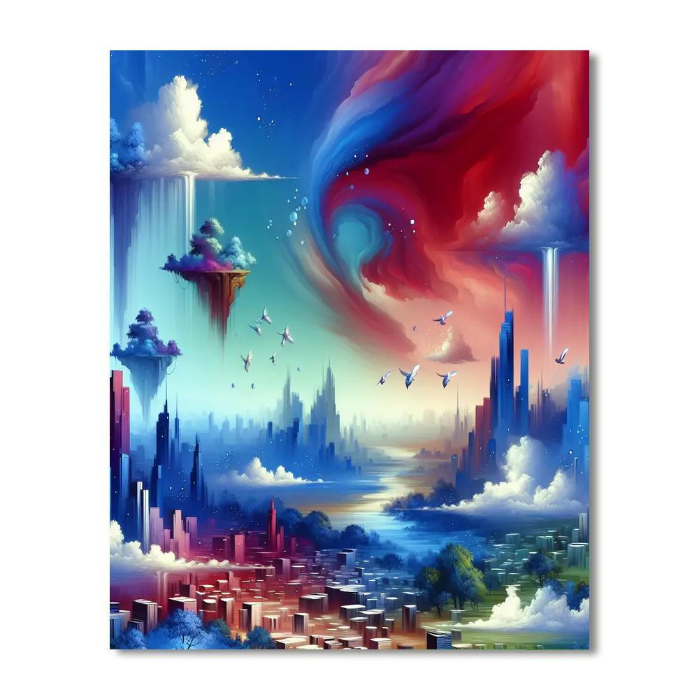 Urban Dreamscape Fusion Paint By Numbers Art