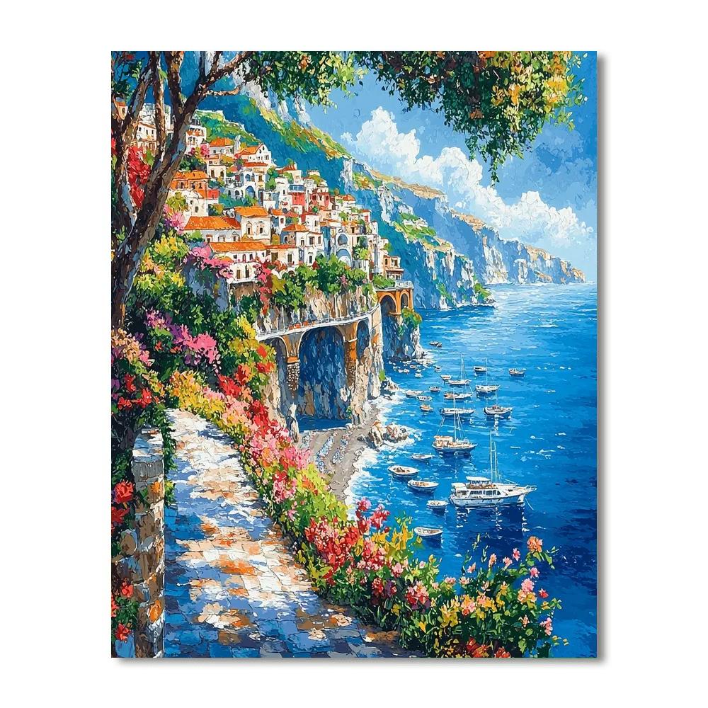 Amalfi Coast Numbered Painting Kits
