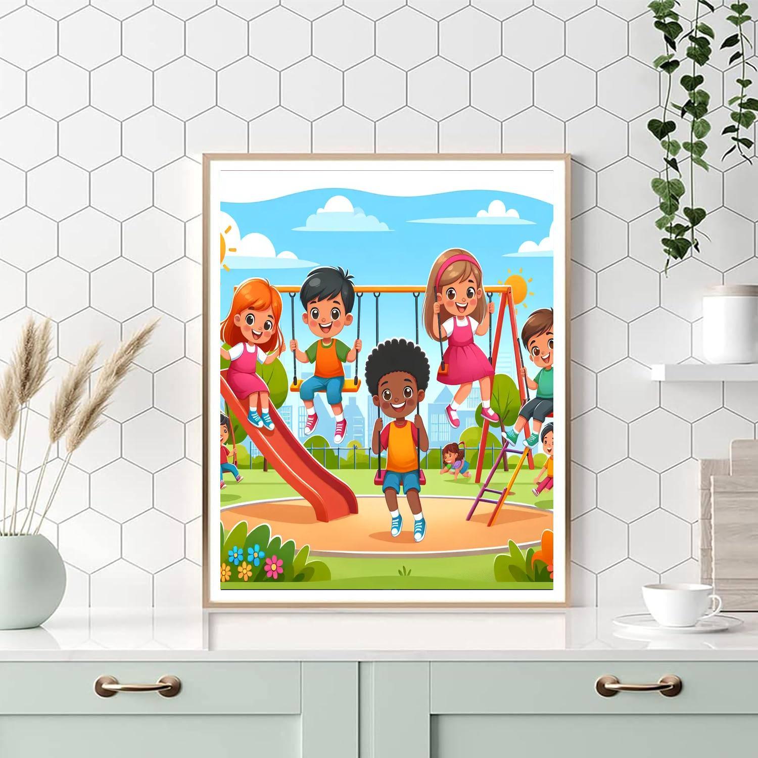 Energetic Playground Fun Paint By Number