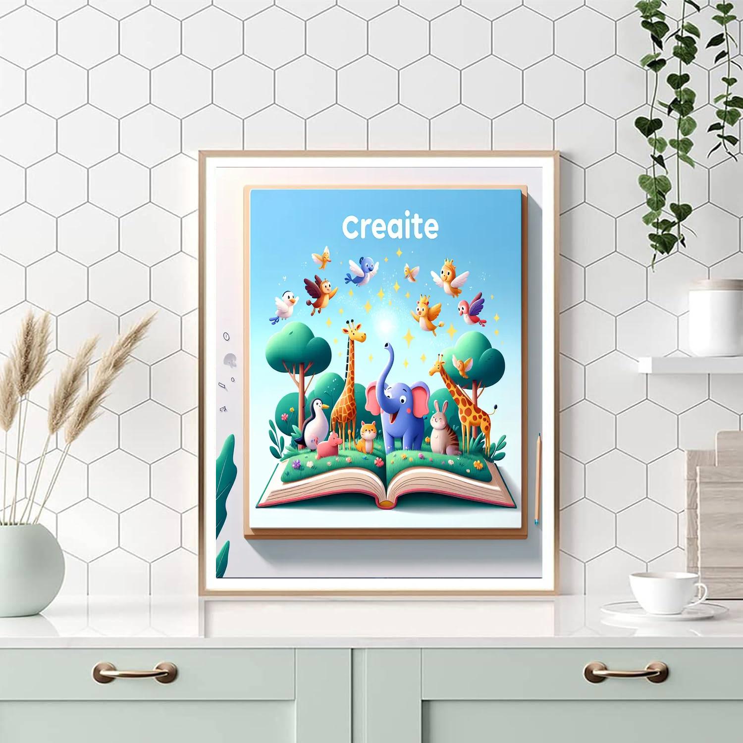 Safari Storybook Paint By Numbers Art