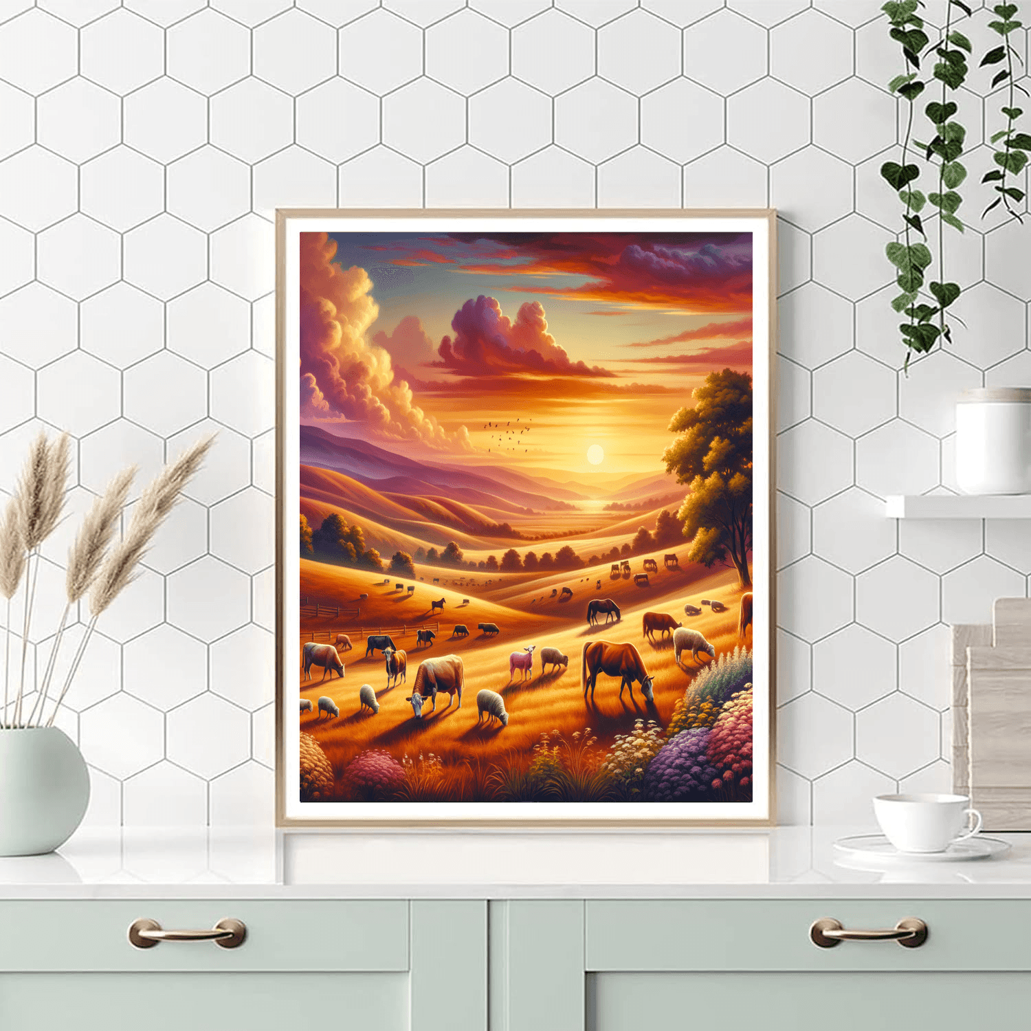 Pastoral Sunset Melody Paint By Color