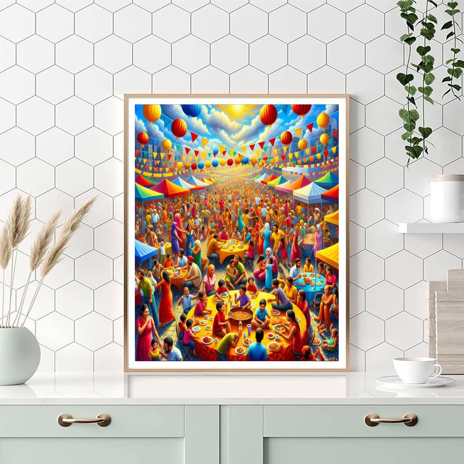 Dynamic Summer Festival Painting By Numbers Kit