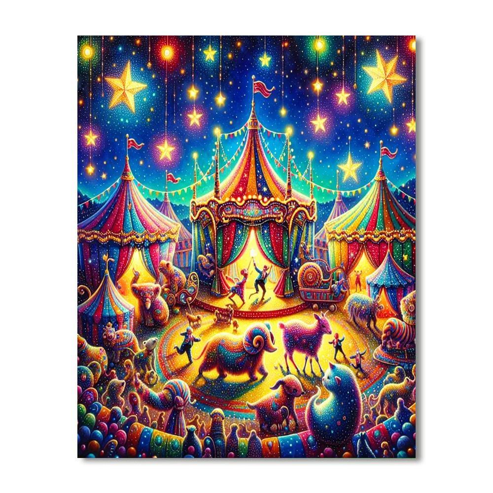 Whimsical Night Circus DIY Paint By Numbers