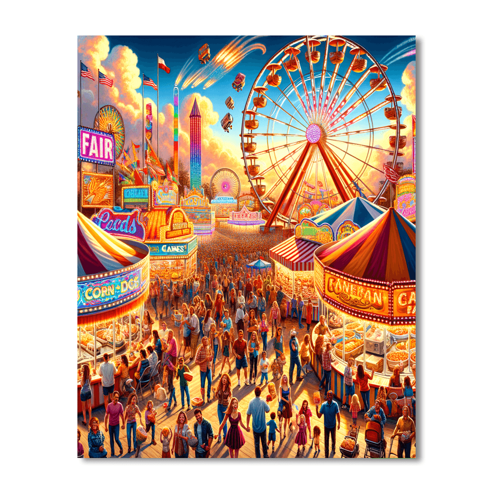 The Great Texas State Fair - United States Painting Number Kit