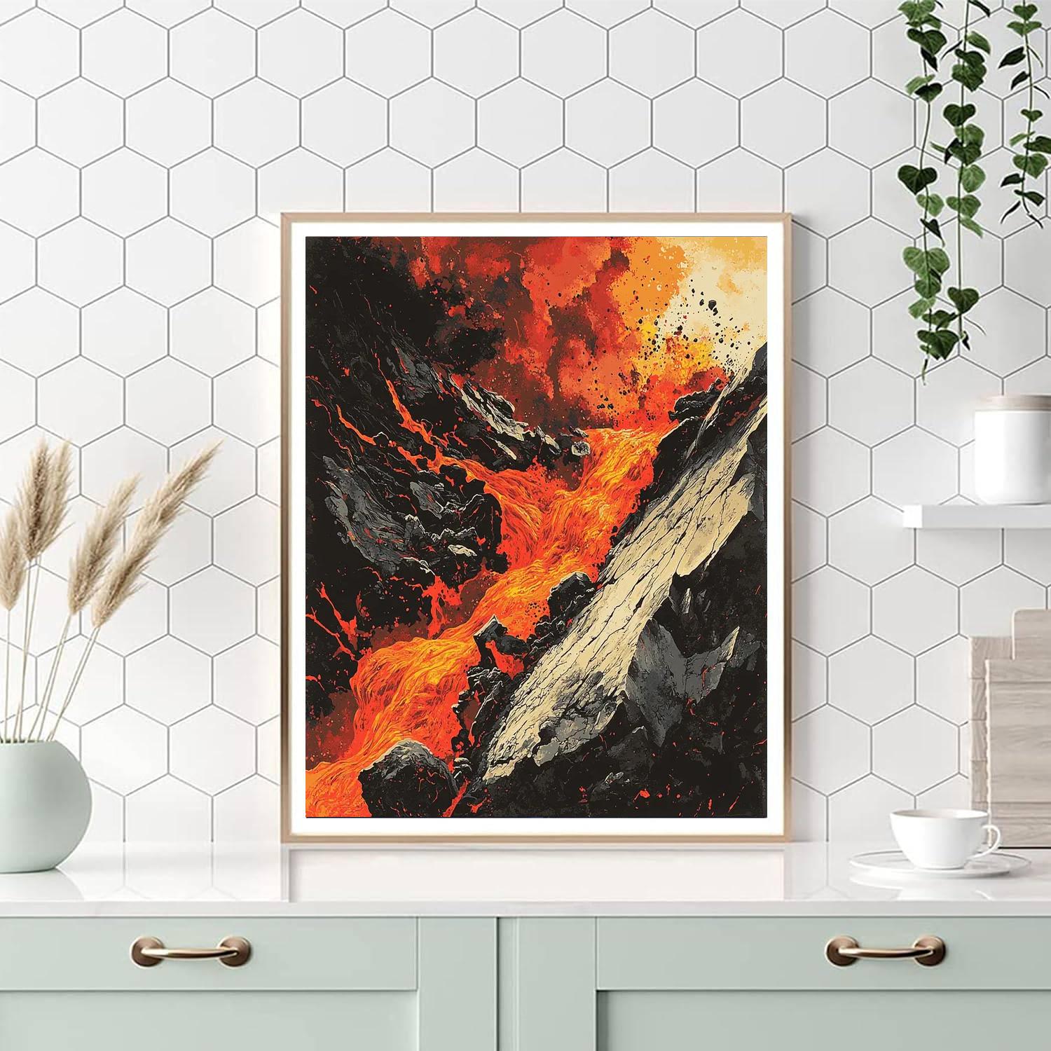Michelangelo Inspired Celestial Embers Of The Earth  Paint By Color