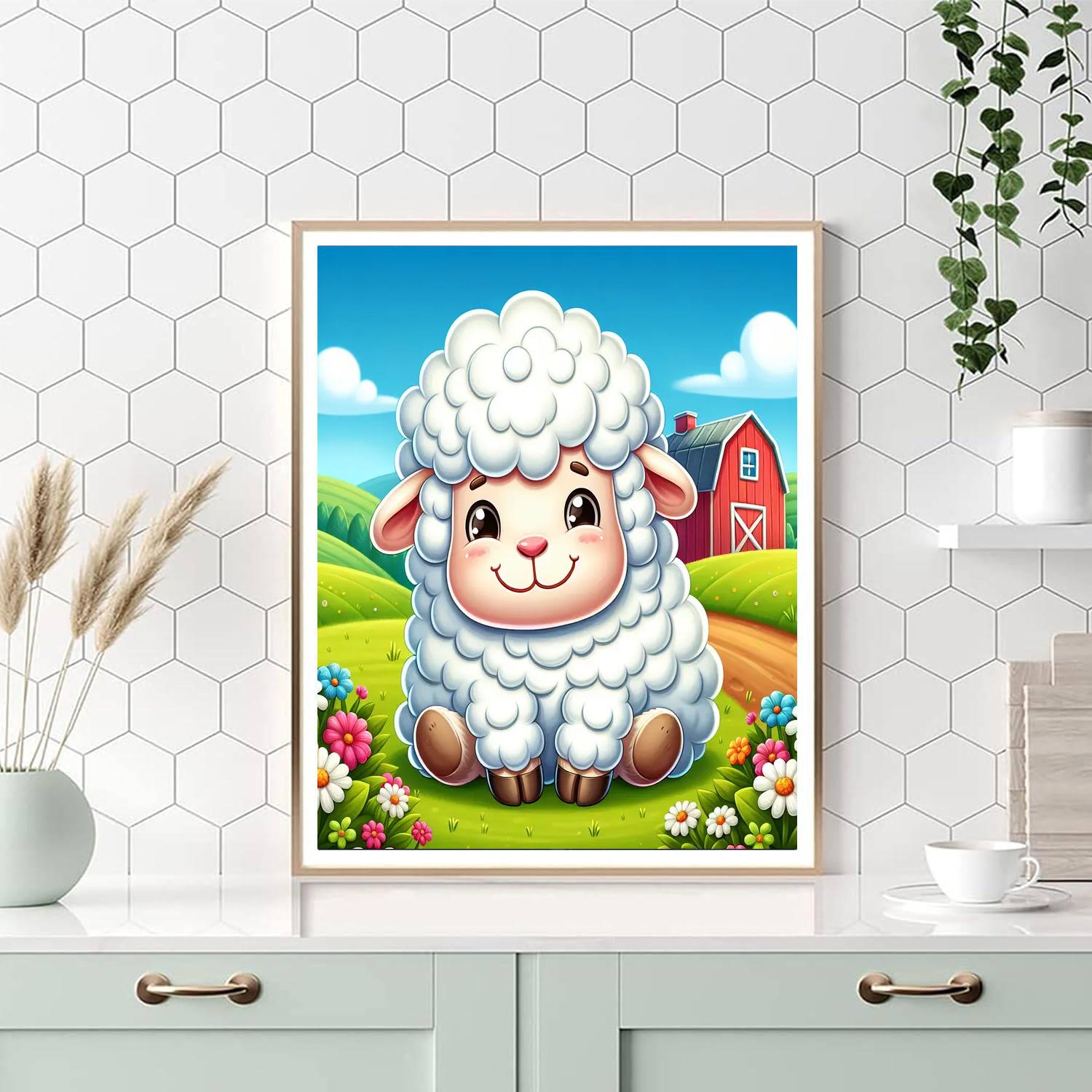 Curly Sheep Number Painting