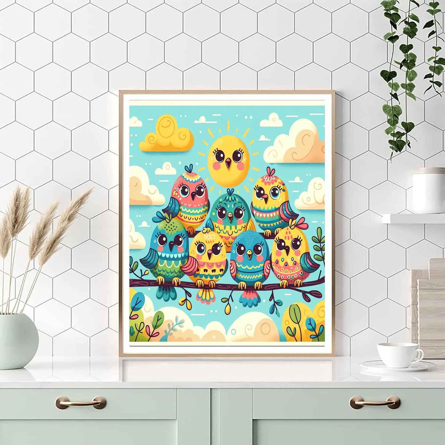 Chirpy Birds Gathering Paint By Numbers Kits